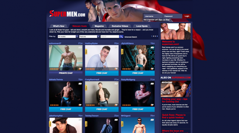 Supermen Adult Live Chat